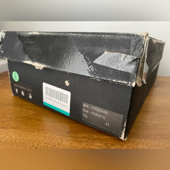 Crime London Green Leather Distressed Studded High Top Sneakers 41/11 - Picture 12 of 14